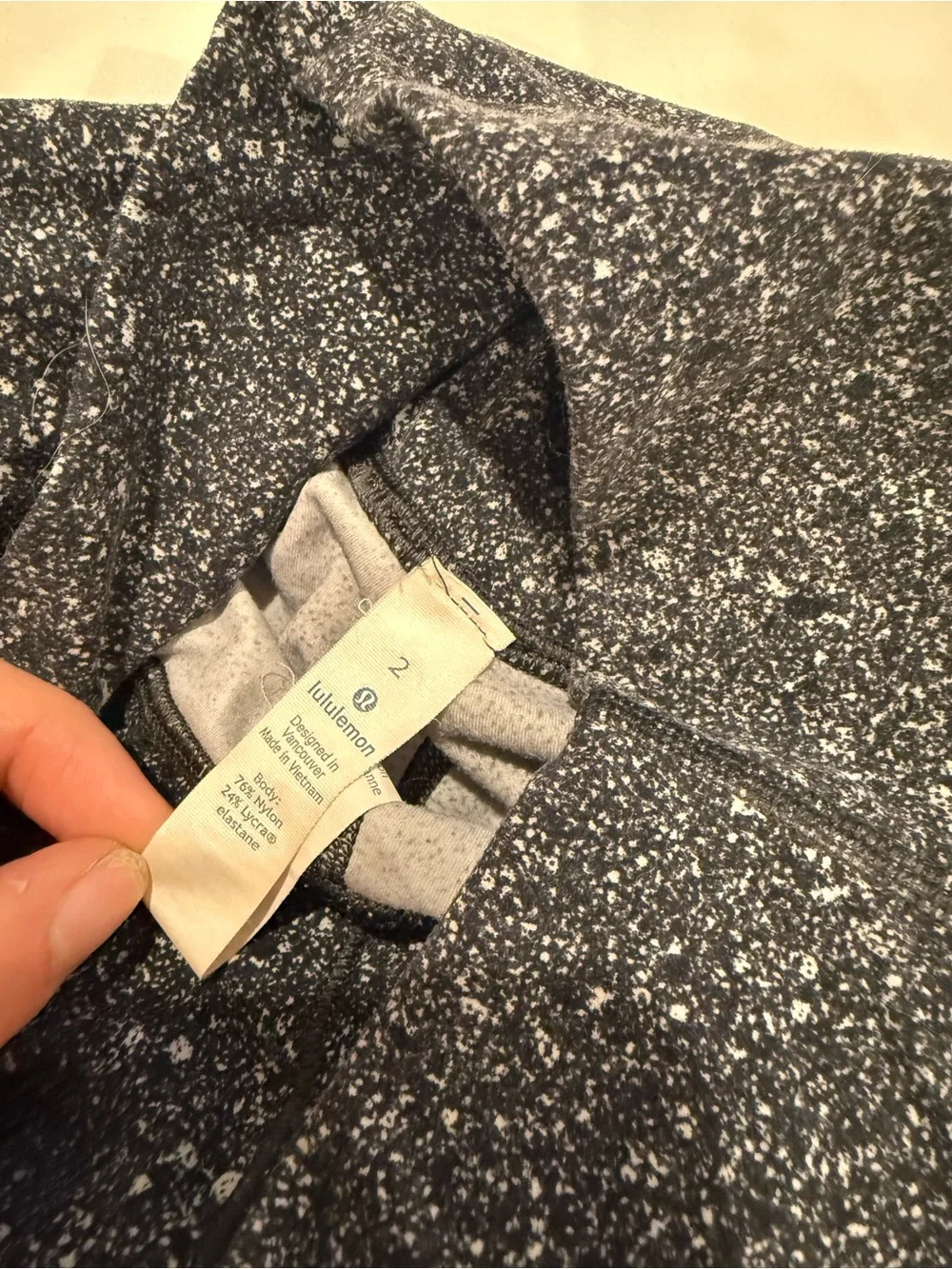 Lululemon Wunder Under Black Speckled Leggings NWOT - Picture 2 of 5